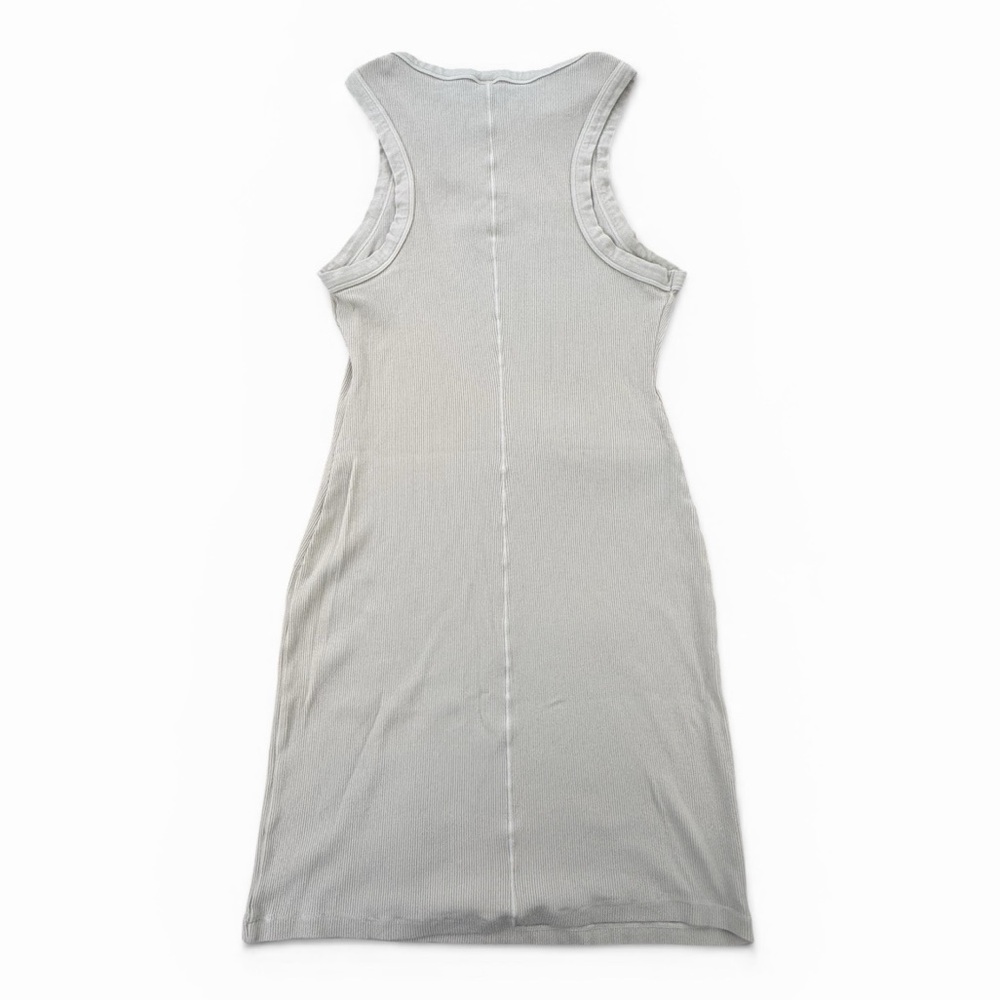 SKIMS Cotton Rib Sleeveless Tank Midi Dress in Cream/Off White Size Large - Picture 2 of 5